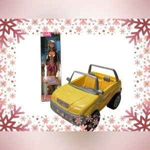Mattel Barbie Cali Girl NIB with Yellow Dune Buggy